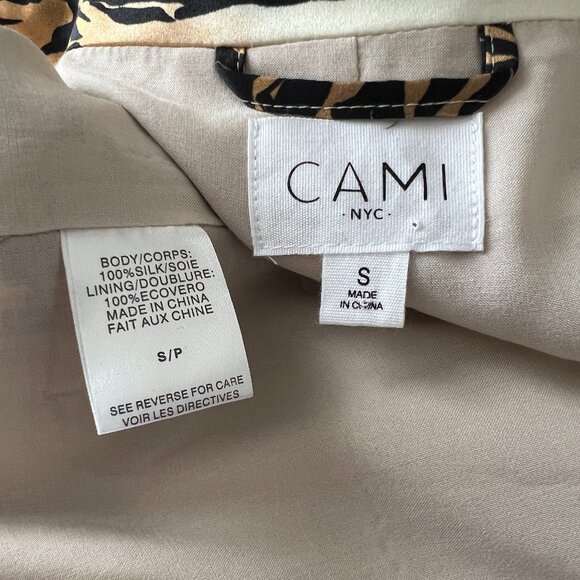 NWOT Cami NYC Owen Animal Print Back Vent Silk-Charmeuse Blazer Jacket Small - Picture 9 of 11